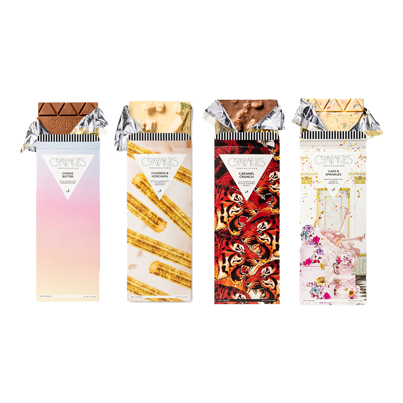 Compartés Gourmet Chocolate Bar Bundle B - 4 Flavors